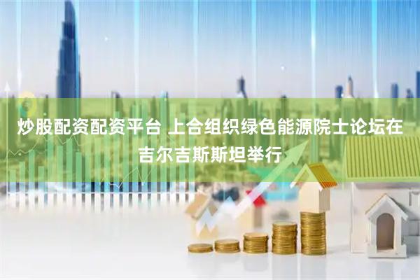 炒股配资配资平台 上合组织绿色能源院士论坛在吉尔吉斯斯坦举行